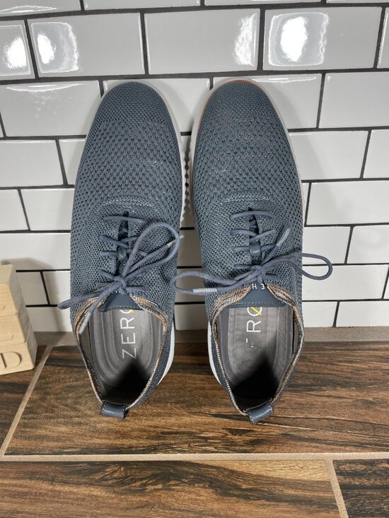 Cole Haan 2.Zerogrand Shoes Mens Size 10 Turbulence Gray Stitchlite Knit Oxford